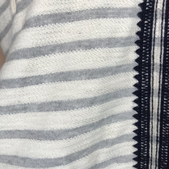 Madewell Women’s XS Elise Short Sleeve Oversized Striped Terry Hoodie Ho… - Picture 2 of 7